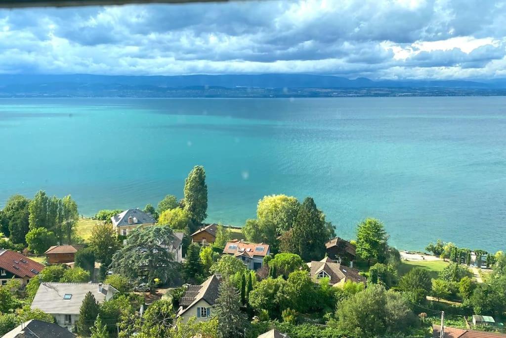 Appartement Avec Vue 180 Sur Le Lac Leman Thonon-les-Bains Luaran gambar
